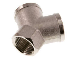 G 1/2'' Nickel plated Brass Y-Piece 16 Bar