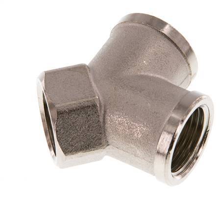 G 1/2'' Nickel plated Brass Y-Piece 16 Bar