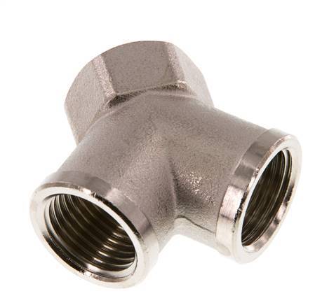 G 1/2'' Nickel plated Brass Y-Piece 16 Bar