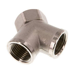 G 1/2'' Nickel plated Brass Y-Piece 16 Bar