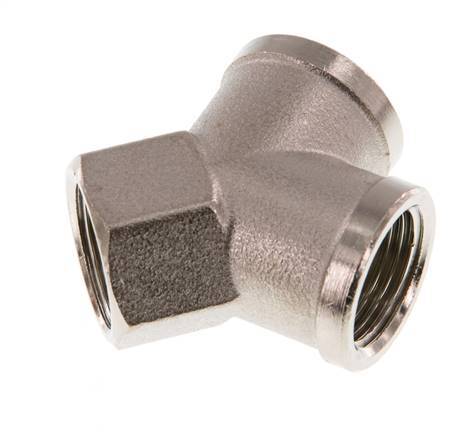 G 3/8'' Nickel plated Brass Y-Piece 16 Bar