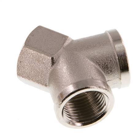 G 3/8'' Nickel plated Brass Y-Piece 16 Bar
