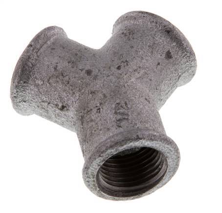 Rp 1/2'' Zinc plated Cast iron Y-Piece 25 Bar