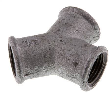 Rp 1/2'' Zinc plated Cast iron Y-Piece 25 Bar