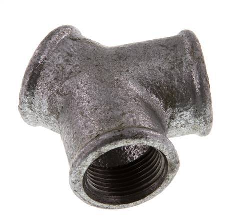 Rp 3/4'' Zinc plated Cast iron Y-Piece 25 Bar