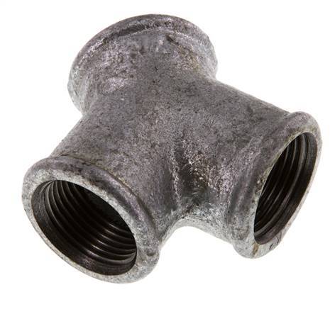 Rp 3/4'' Zinc plated Cast iron Y-Piece 25 Bar