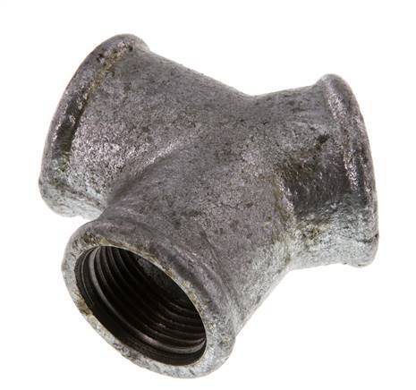 Rp 3/4'' Zinc plated Cast iron Y-Piece 25 Bar