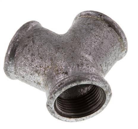 Rp 3/4'' Zinc plated Cast iron Y-Piece 25 Bar
