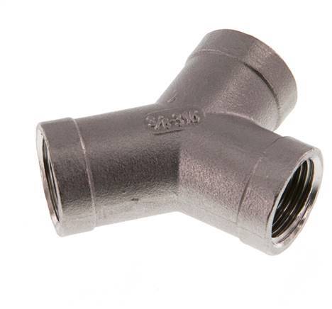 Rp 3/8'' Stainless steel Y-Piece 16 Bar