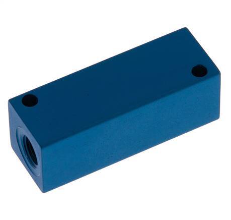 4xG 1/8'' Aluminium Distributor Block One-sided 16 Bar