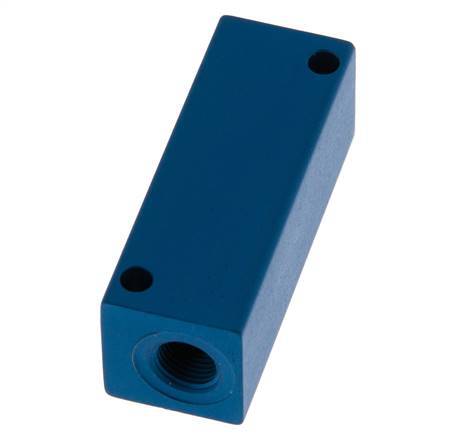 4xG 1/8'' Aluminium Distributor Block One-sided 16 Bar