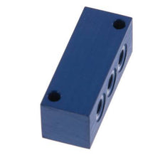 4xM5 Aluminium Distributor Block One-sided 16 Bar