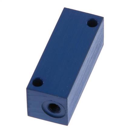 4xM5 Aluminium Distributor Block One-sided 16 Bar