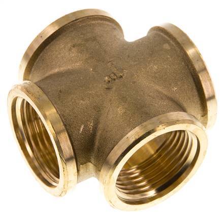 G 1'' Female Brass Cross 16 Bar