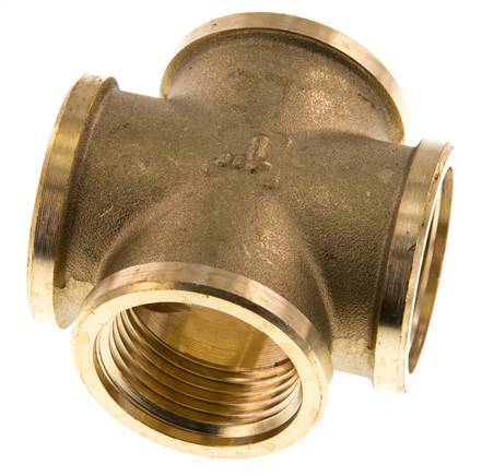 G 1'' Female Brass Cross 16 Bar
