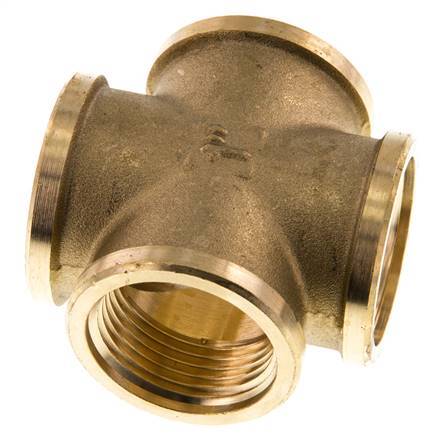 G 1'' Female Brass Cross 16 Bar