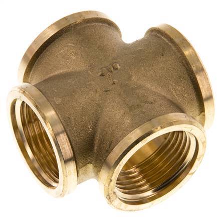 G 1'' Female Brass Cross 16 Bar