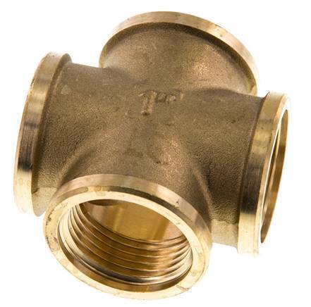 G 1'' Female Brass Cross 16 Bar