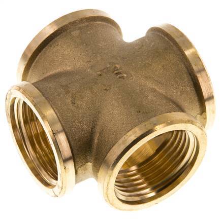 G 1'' Female Brass Cross 16 Bar