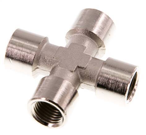 G 1/4'' FemaleNickel plated Brass Cross 16 Bar