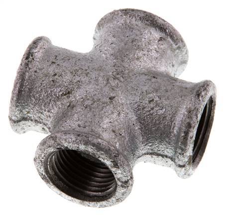 Rp 1/2'' Female Zinc plated Cast iron Cross 25 Bar