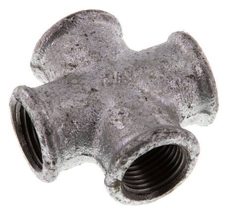 Rp 1/2'' Female Zinc plated Cast iron Cross 25 Bar