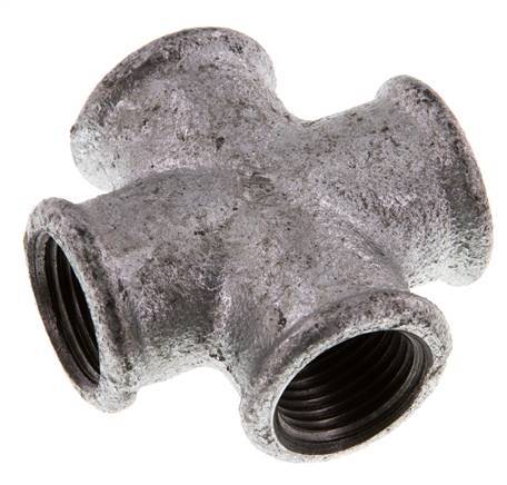 Rp 1/2'' Female Zinc plated Cast iron Cross 25 Bar