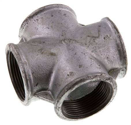 Rp 1 1/2'' Female Zinc plated Cast iron Cross 25 Bar