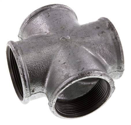 Rp 2'' Female Zinc plated Cast iron Cross 25 Bar