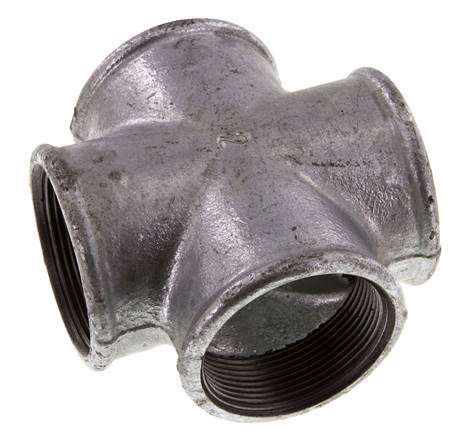 Rp 2'' Female Zinc plated Cast iron Cross 25 Bar