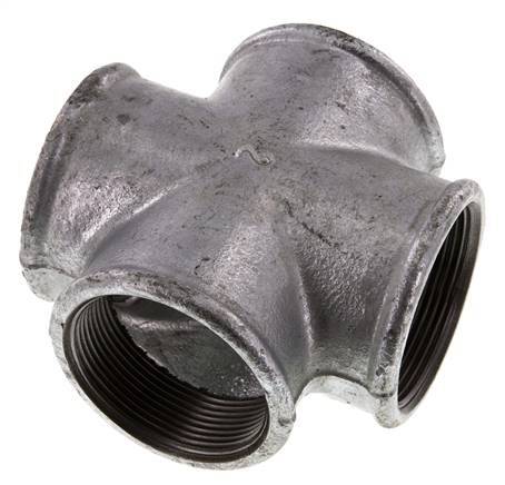 Rp 2'' Female Zinc plated Cast iron Cross 25 Bar