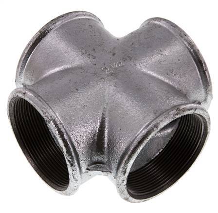 Rp 2 1/2'' Female Zinc plated Cast iron Cross 25 Bar
