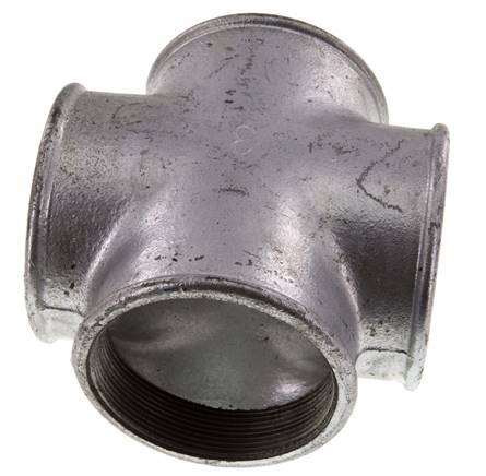 Rp 3'' Female Zinc plated Cast iron Cross 25 Bar