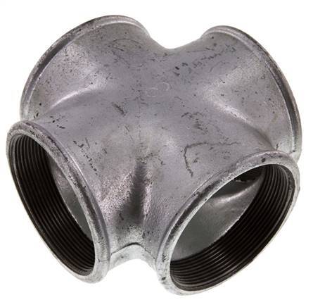 Rp 3'' Female Zinc plated Cast iron Cross 25 Bar