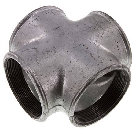 Rp 3'' Female Zinc plated Cast iron Cross 25 Bar