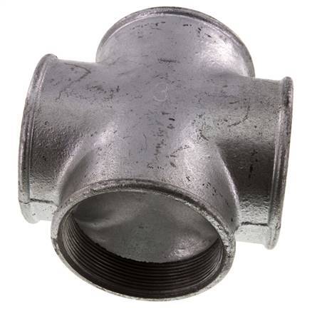 Rp 3'' Female Zinc plated Cast iron Cross 25 Bar