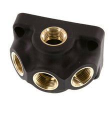 G 1/2'' Plastic Wall Mounted 4-way Air Junction without through-hole 15 Bar
