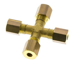 4mm Brass Cross Compression Fitting DIN EN 1254-2