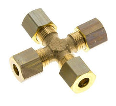 6mm Brass Cross Compression Fitting DIN EN 1254-2