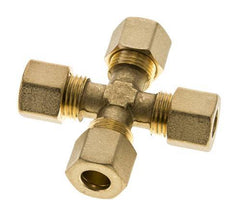 10mm Brass Cross Compression Fitting DIN EN 1254-2