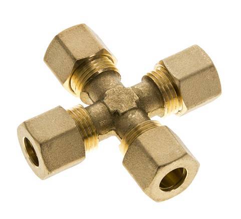 10mm Brass Cross Compression Fitting DIN EN 1254-2
