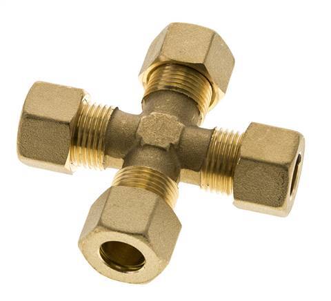 12mm Brass Cross Compression Fitting DIN EN 1254-2