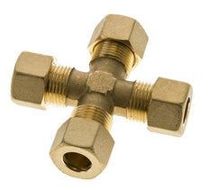 12mm Brass Cross Compression Fitting DIN EN 1254-2