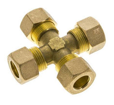 14mm Brass Cross Compression Fitting DIN EN 1254-2