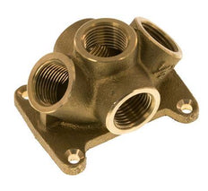 G 1/2'' Brass Wall Mounted 5-way Air Junction 16 Bar