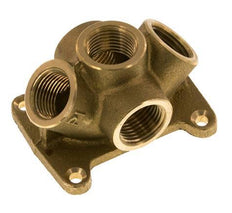 G 1/2'' Brass Wall Mounted 5-way Air Junction 16 Bar