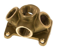 G 1/2'' Brass Wall Mounted 5-way Air Junction 16 Bar