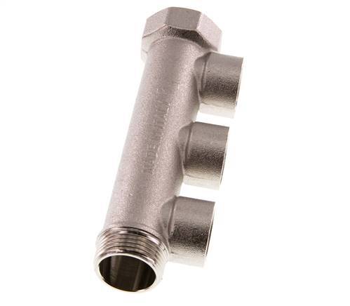 G 3/4'' x 3xG 1/2'' F/M/F Nickel plated Brass Distributor pipes 10 Bar