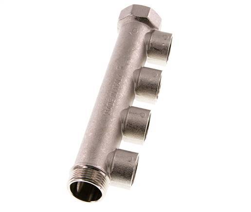 G 3/4'' x 4xG 1/2'' F/M/F Nickel plated Brass Distributor pipes 10 Bar