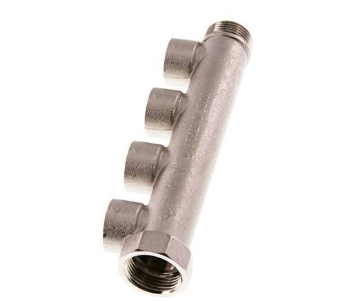 G 3/4'' x 4xG 1/2'' F/M/F Nickel plated Brass Distributor pipes 10 Bar